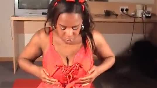 Black bbw gives a pov blowjob